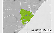 Physical Map of Inhassunge, lighten, desaturated