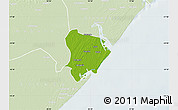 Physical Map of Inhassunge, lighten