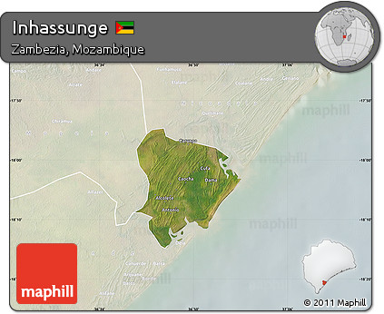 Satellite Map of Inhassunge, lighten