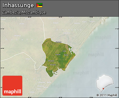Satellite Map of Inhassunge, lighten