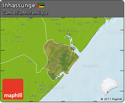 Satellite Map of Inhassunge, physical outside