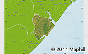 Satellite Map of Inhassunge, physical outside