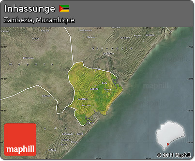 Satellite Map of Inhassunge, semi-desaturated