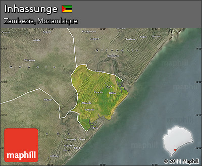 Satellite Map of Inhassunge, semi-desaturated