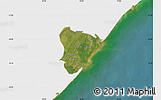 Satellite Map of Inhassunge, single color outside