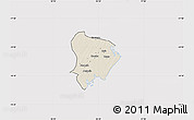 Shaded Relief Map of Inhassunge, cropped outside
