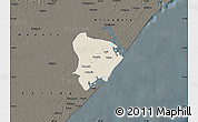 Shaded Relief Map of Inhassunge, darken
