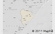 Shaded Relief Map of Inhassunge, desaturated