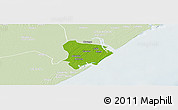 Physical Panoramic Map of Inhassunge, lighten
