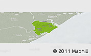 Physical Panoramic Map of Inhassunge, lighten, semi-desaturated