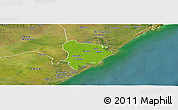 Physical Panoramic Map of Inhassunge, satellite outside