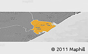 Political Panoramic Map of Inhassunge, desaturated