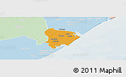 Political Panoramic Map of Inhassunge, lighten
