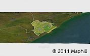 Satellite Panoramic Map of Inhassunge, darken