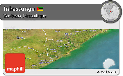Satellite Panoramic Map of Inhassunge