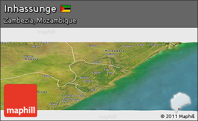 Satellite Panoramic Map of Inhassunge