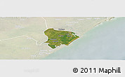 Satellite Panoramic Map of Inhassunge, lighten