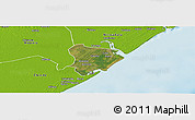 Satellite Panoramic Map of Inhassunge, physical outside
