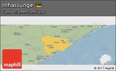 Savanna Style Panoramic Map of Inhassunge