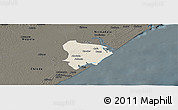 Shaded Relief Panoramic Map of Inhassunge, darken