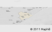 Shaded Relief Panoramic Map of Inhassunge, desaturated