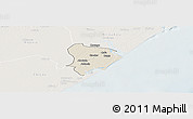 Shaded Relief Panoramic Map of Inhassunge, lighten