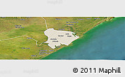 Shaded Relief Panoramic Map of Inhassunge, satellite outside