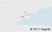 Silver Style Panoramic Map of Inhassunge, single color outside