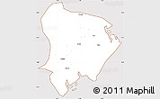 Classic Style Simple Map of Inhassunge, cropped outside