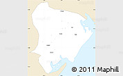Classic Style Simple Map of Inhassunge, single color outside
