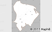 Gray Simple Map of Inhassunge, cropped outside