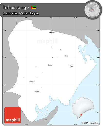 Gray Simple Map of Inhassunge