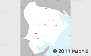 Gray Simple Map of Inhassunge, single color outside