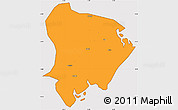 Political Simple Map of Inhassunge, cropped outside