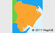 Political Simple Map of Inhassunge