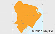 Political Simple Map of Inhassunge, single color outside