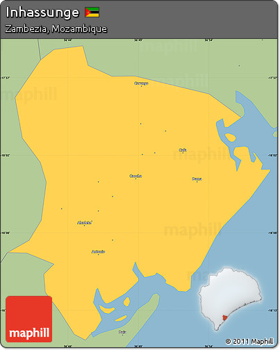 Savanna Style Simple Map of Inhassunge