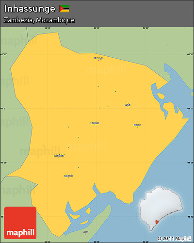Savanna Style Simple Map of Inhassunge