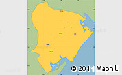 Savanna Style Simple Map of Inhassunge, single color outside