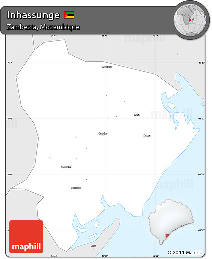 Silver Style Simple Map of Inhassunge
