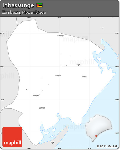 Silver Style Simple Map of Inhassunge