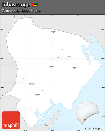 Silver Style Simple Map of Inhassunge