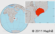 Gray Location Map of Zambezia