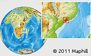 Physical Location Map of Maganja da Costa