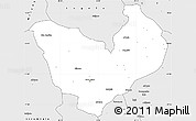 Silver Style Simple Map of Mocuba