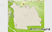Shaded Relief 3D Map of Morrumbala, physical outside