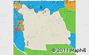 Shaded Relief 3D Map of Morrumbala, political outside