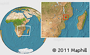 Satellite Location Map of Morrumbala, within the entire country