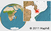 Satellite Location Map of Morrumbala, highlighted country
