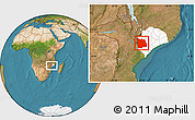 Satellite Location Map of Morrumbala, highlighted parent region